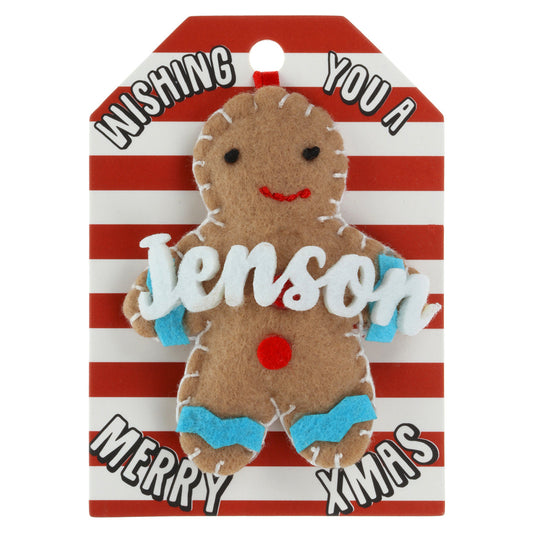 GB113 - Personalised Gingerbread Christmas Tree Decoration - Jenson