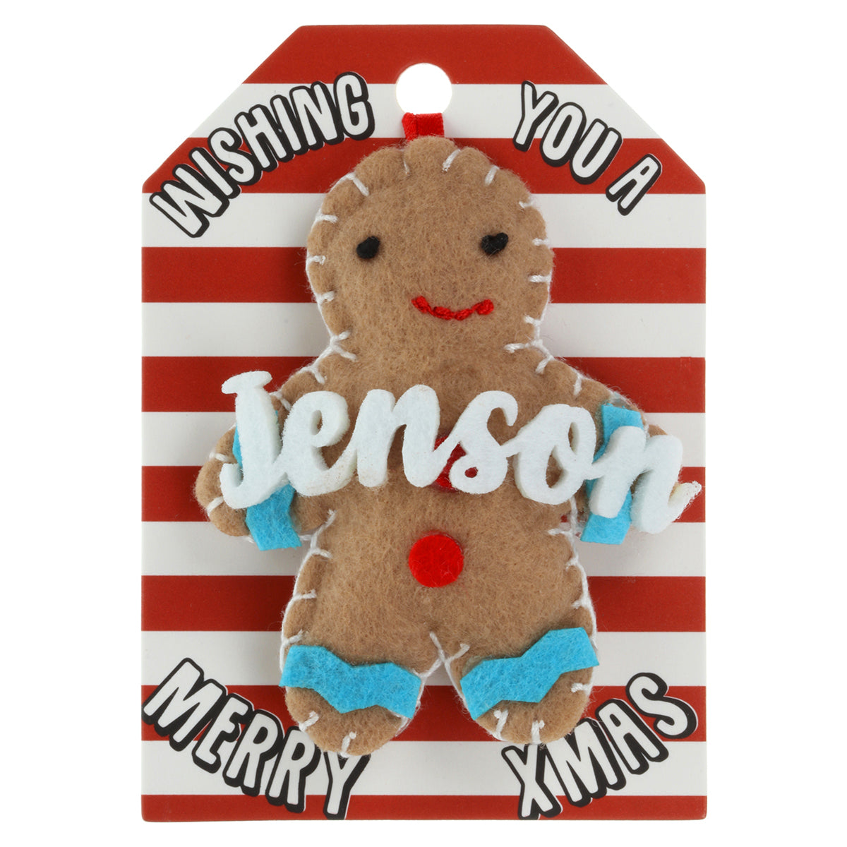 Personalised Gingerbread Christmas Tree Decoration - Jenson