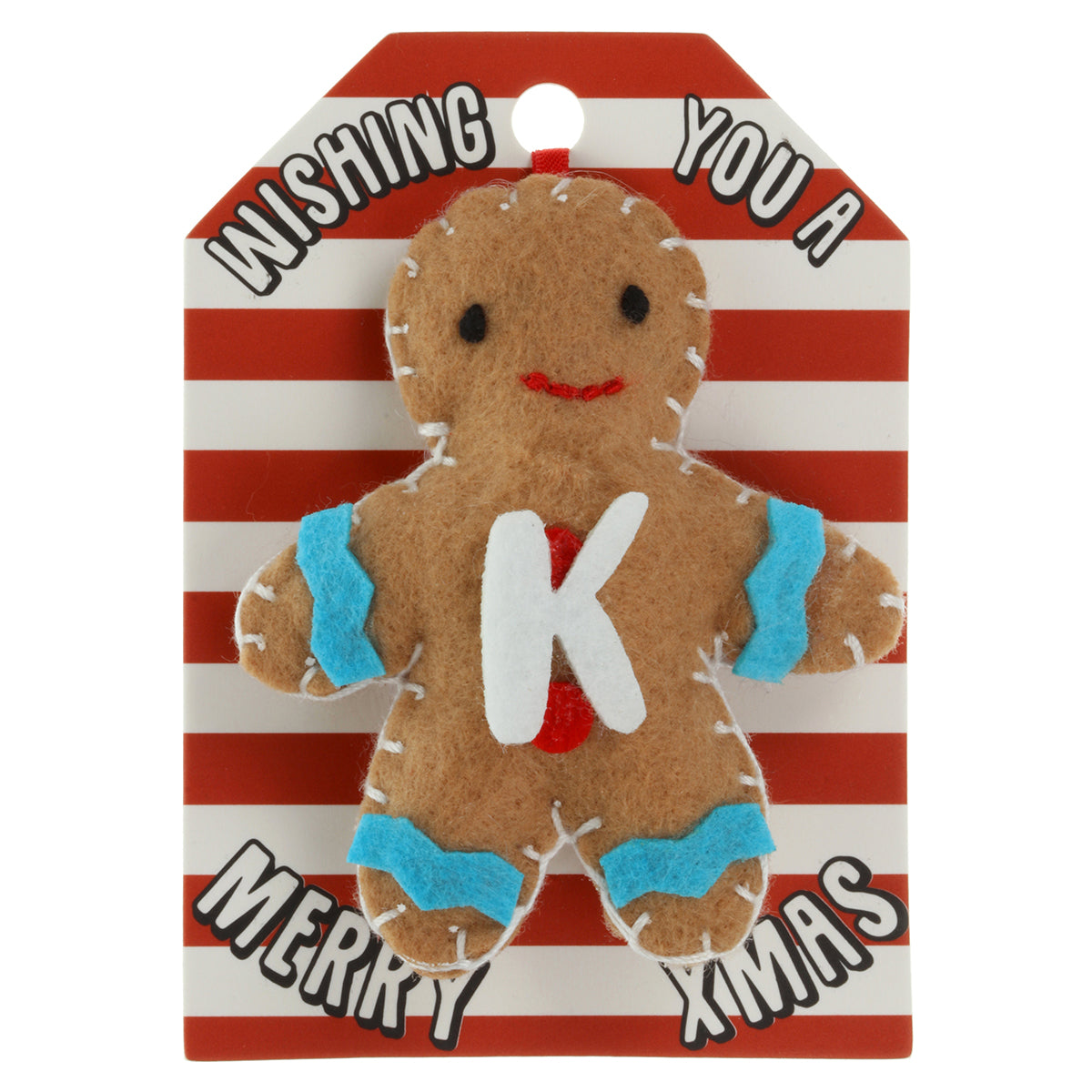 GB118 - Personalised Gingerbread Christmas Tree Decoration - K