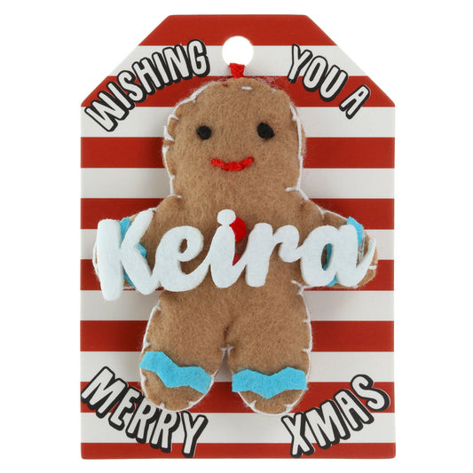 GB121 - Personalised Gingerbread Christmas Tree Decoration - Keira