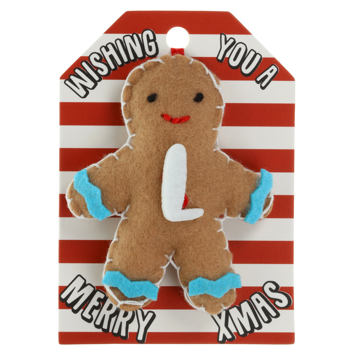 Personalised Gingerbread Christmas Tree Decoration - L