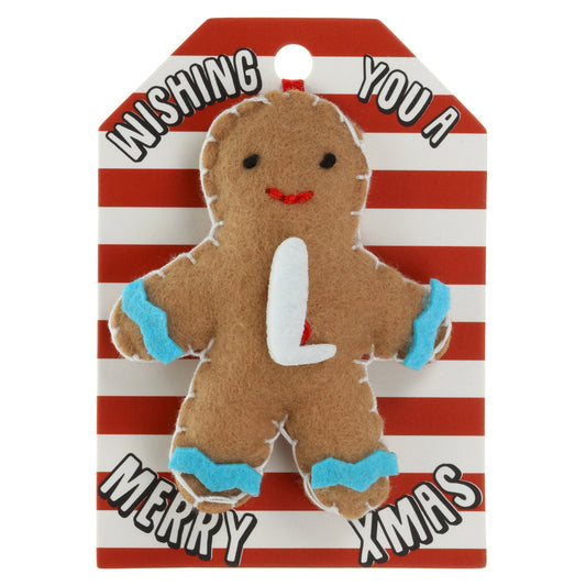 GB122 - Personalised Gingerbread Christmas Tree Decoration - L