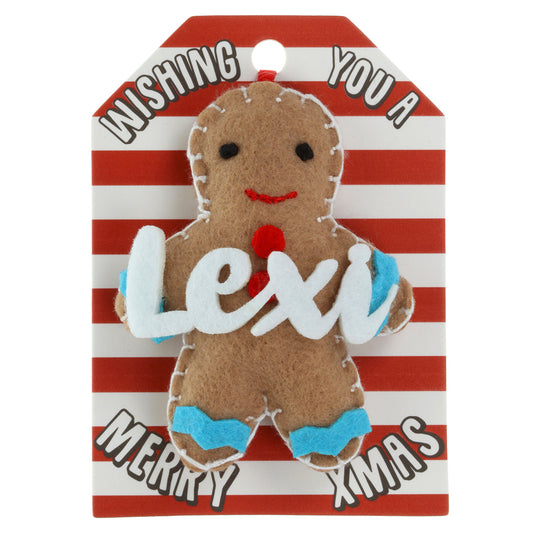 GB129 - Personalised Gingerbread Christmas Tree Decoration - Lexi