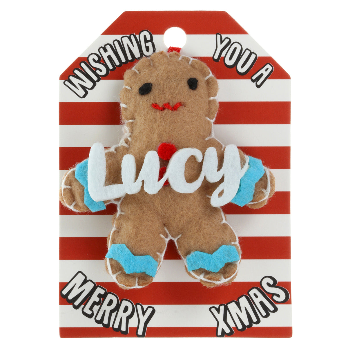 Personalised Gingerbread Christmas Tree Decoration - Lucy