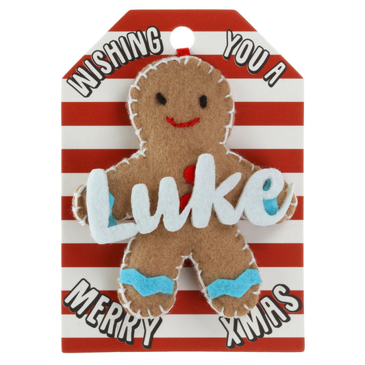 GB137 - Personalised Gingerbread Christmas Tree Decoration - Luke