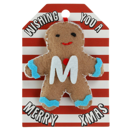 GB138 - Personalised Gingerbread Christmas Tree Decoration - M