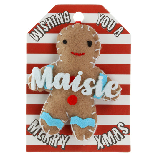 GB140 - Personalised Gingerbread Christmas Tree Decoration - Maisie