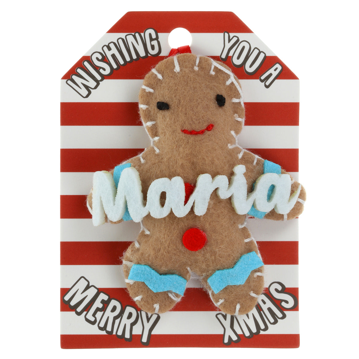 GB141 - Personalised Gingerbread Christmas Tree Decoration - Maria