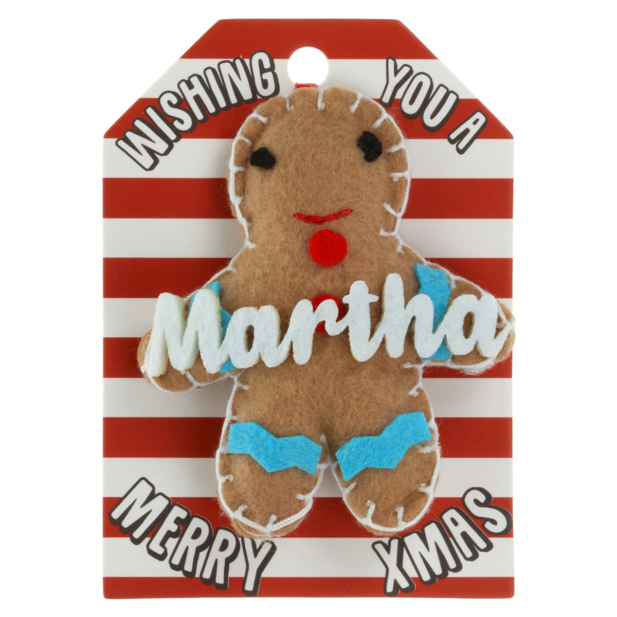 GB142 - Personalised Gingerbread Christmas Tree Decoration - Martha