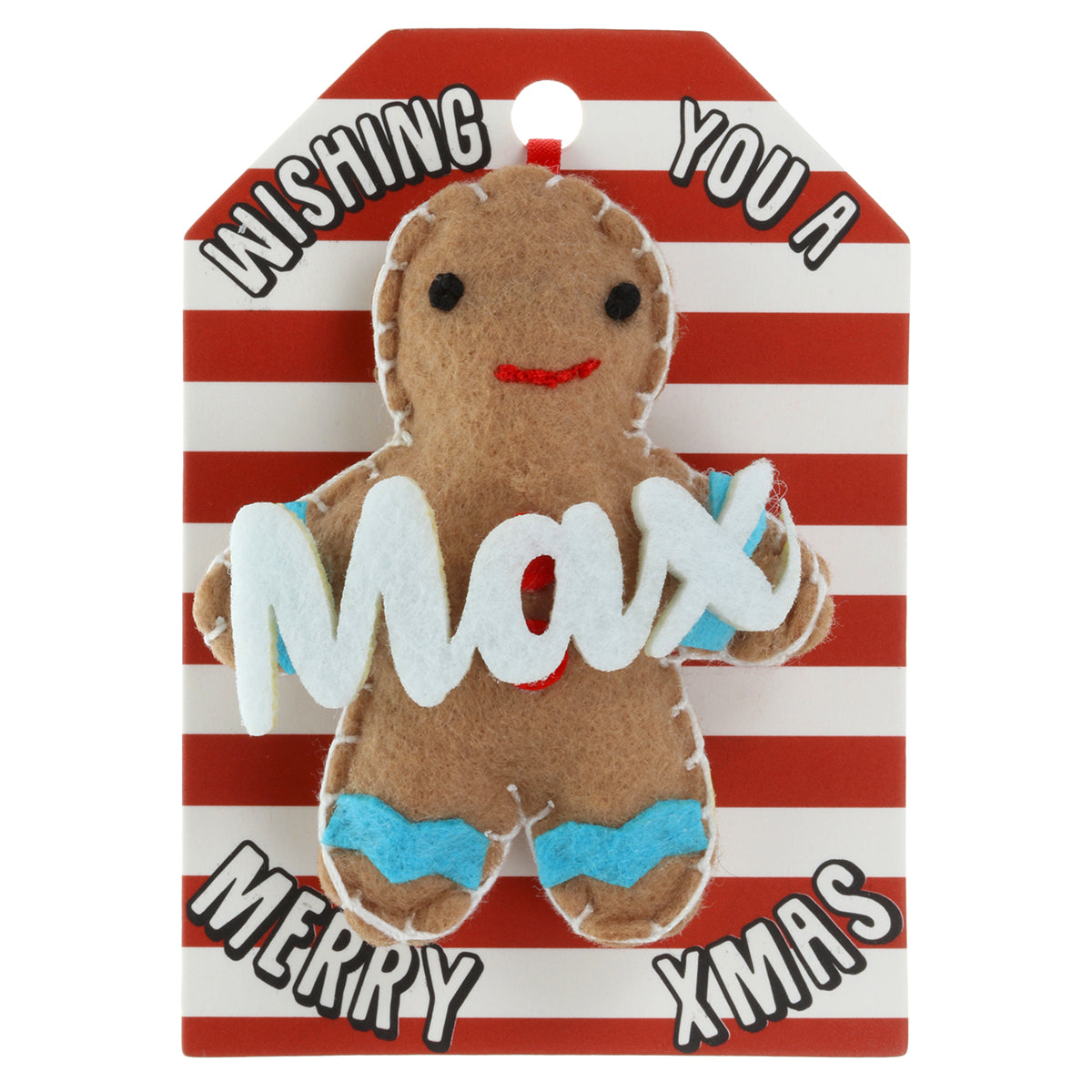 Personalised Gingerbread Christmas Tree Decoration - Max