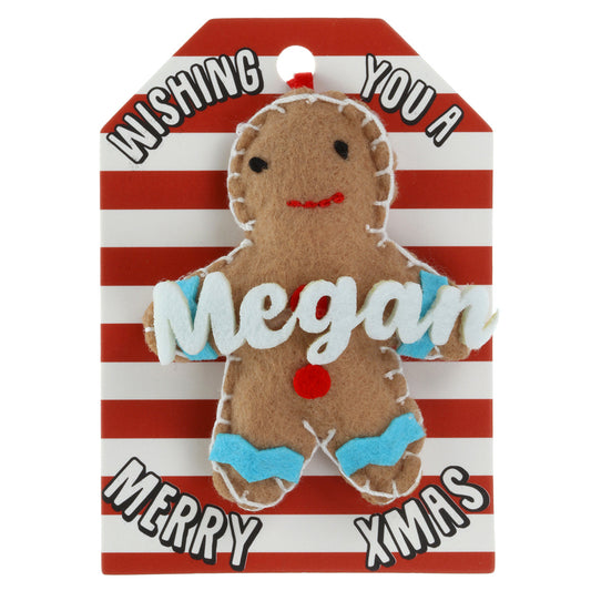 GB147 - Personalised Gingerbread Christmas Tree Decoration - Megan