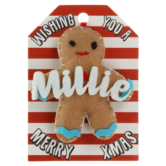 GB149 - Personalised Gingerbread Christmas Tree Decoration - Millie