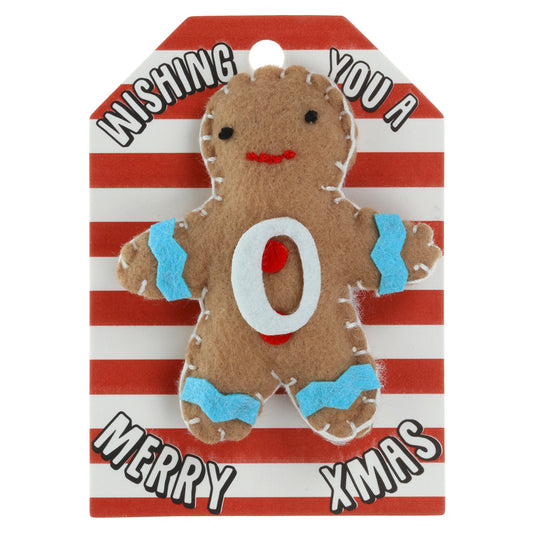 GB154 - Personalised Gingerbread Christmas Tree Decoration - O