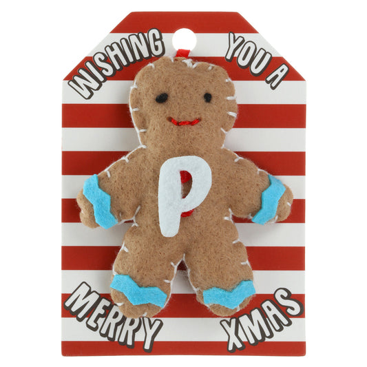 GB159 - Personalised Gingerbread Christmas Tree Decoration - P