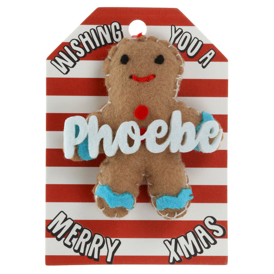 GB161 - Personalised Gingerbread Christmas Tree Decoration - Phoebe