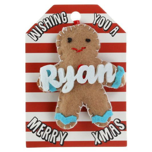 GB169 - Personalised Gingerbread Christmas Tree Decoration - Ryan