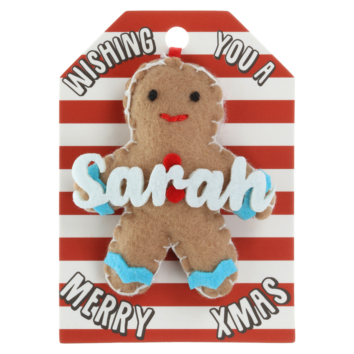 GB172 - Personalised Gingerbread Christmas Tree Decoration - Sarah