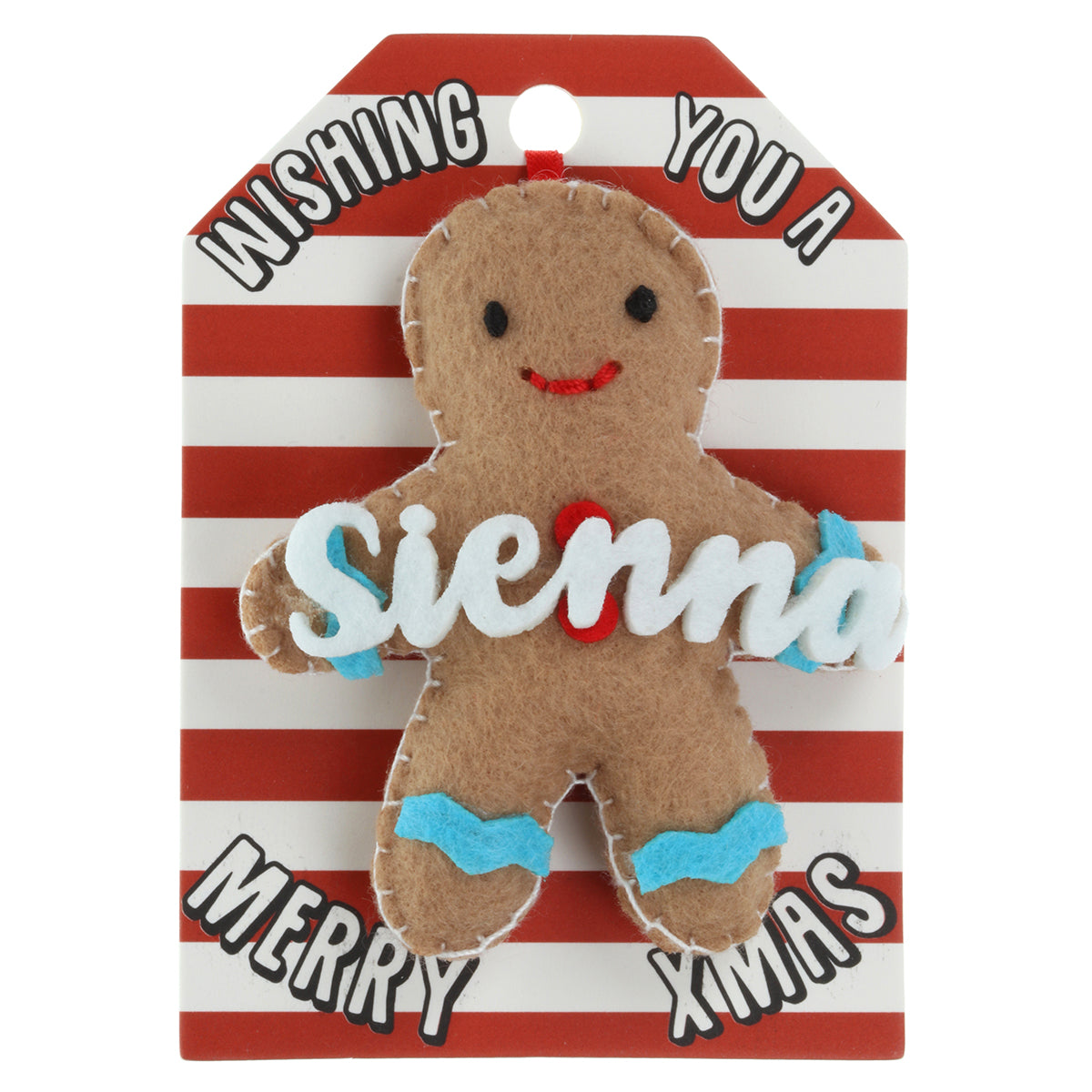 GB174 - Personalised Gingerbread Christmas Tree Decoration - Sienna