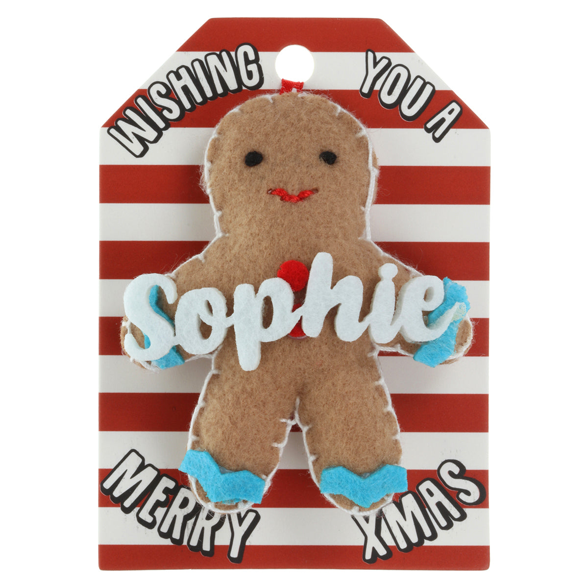 Personalised Gingerbread Christmas Tree Decoration - Sophie