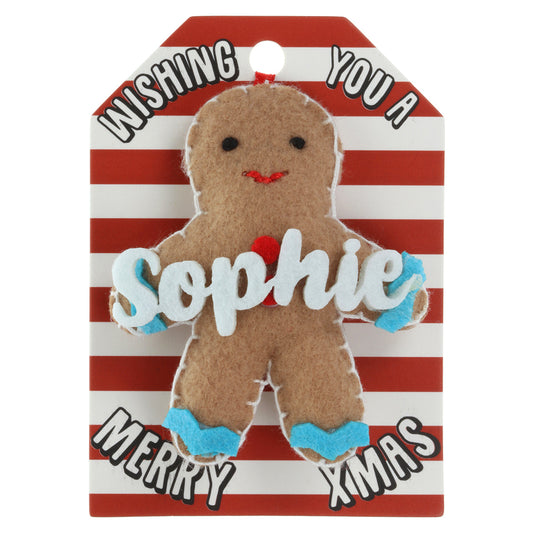 Personalised Gingerbread Christmas Tree Decoration - Sophie