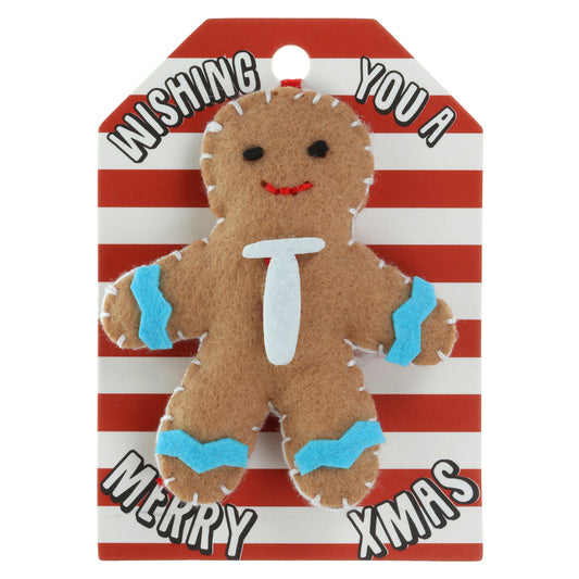 Personalised Gingerbread Christmas Tree Decoration - T