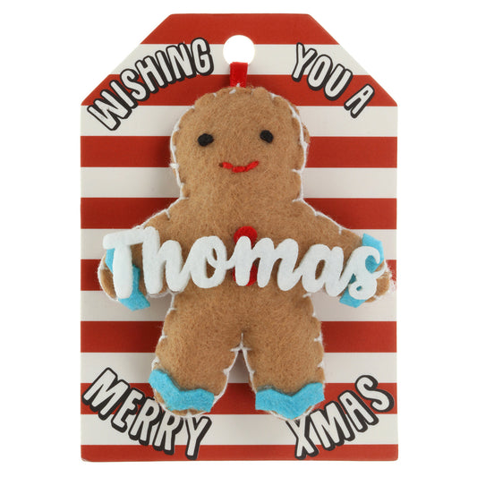 Personalised Gingerbread Christmas Tree Decoration - Thomas