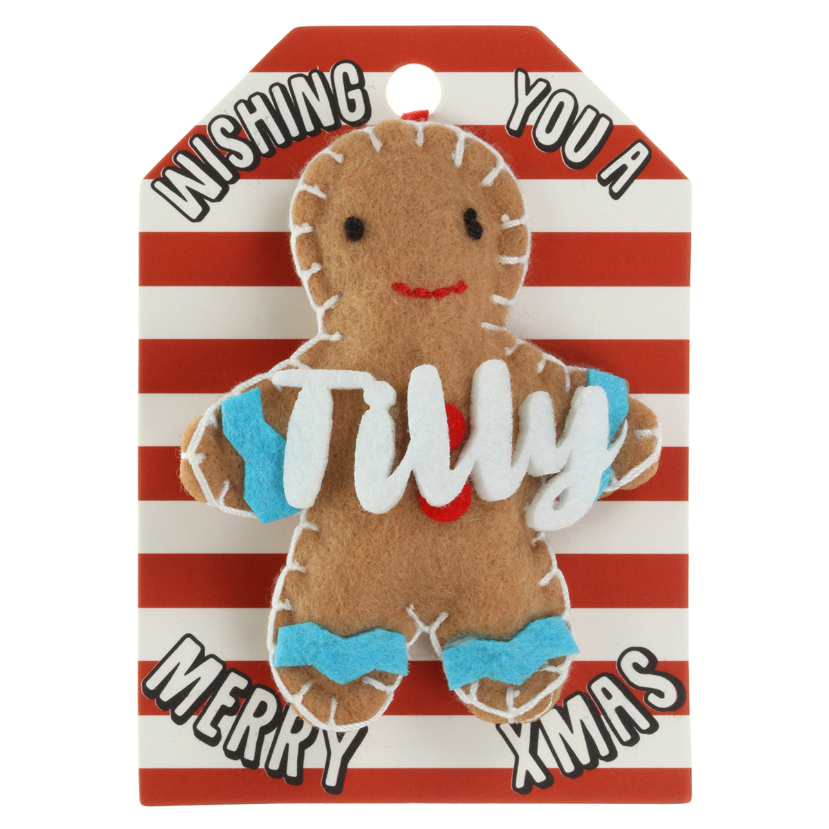 Personalised Gingerbread Christmas Tree Decoration - Tilly