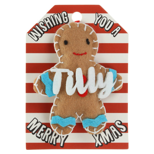 Personalised Gingerbread Christmas Tree Decoration - Tilly