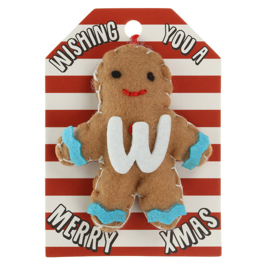 GB186 - Personalised Gingerbread Christmas Tree Decoration - W
