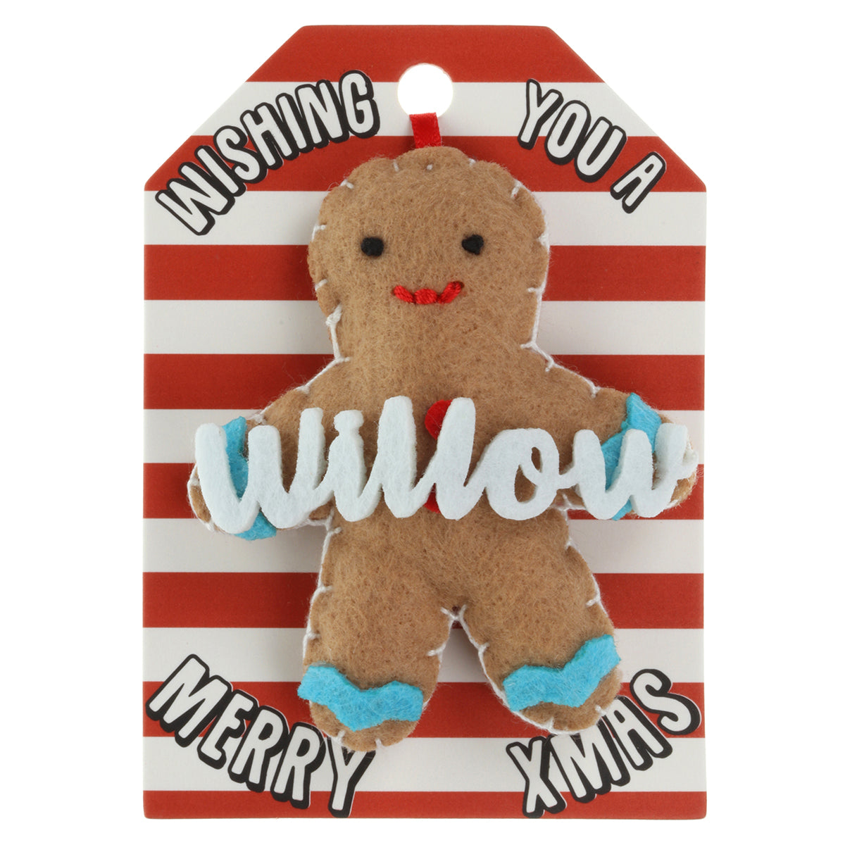 GB188 - Personalised Gingerbread Christmas Tree Decoration - Willow