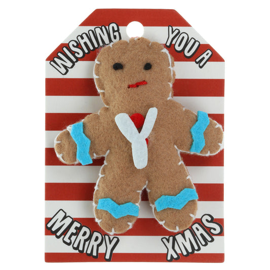 GB190 - Personalised Gingerbread Christmas Tree Decoration - Y