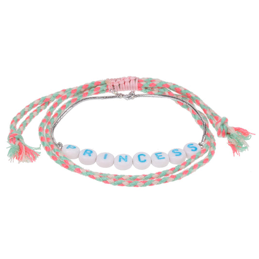 Girls Personalised Bracelet - Princess