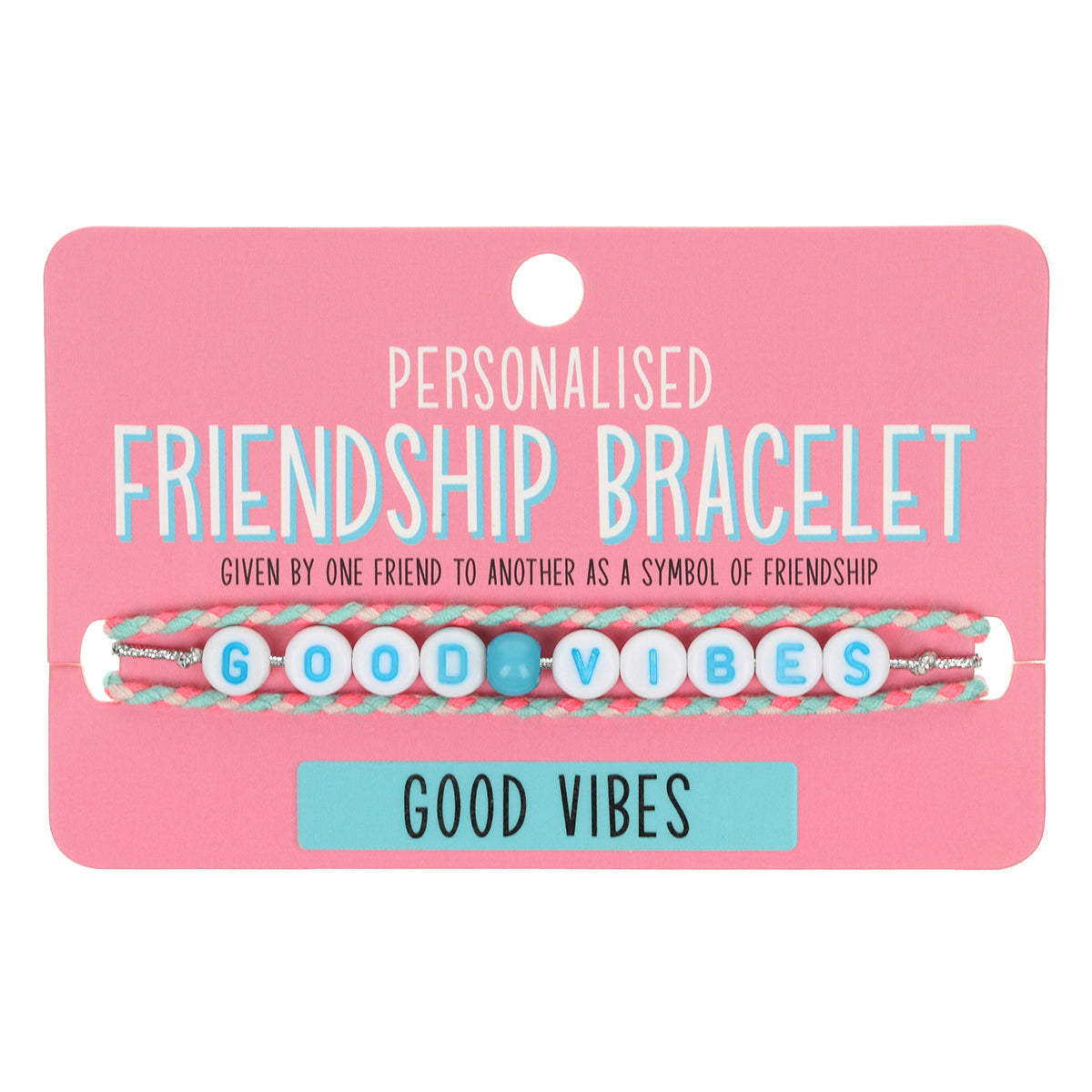 GP007 - Girls Personalised Bracelet - Good Vibes