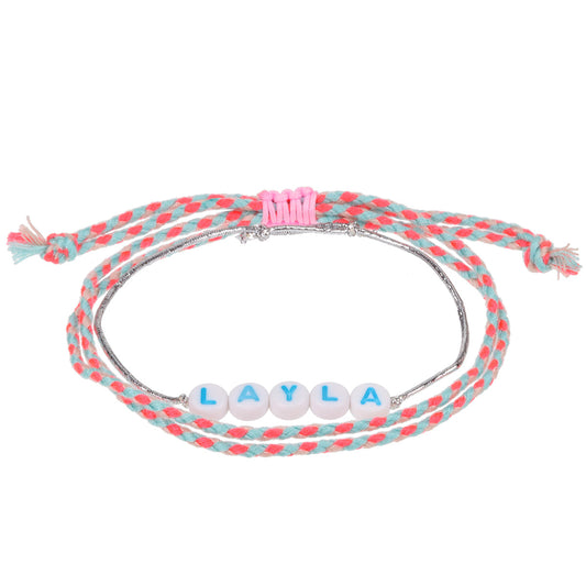 GP065 - Girls Personalised Bracelet - Layla