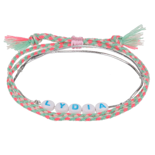 GP074 - Girls Personalised Bracelet - Lydia