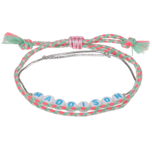 Girls Personalised Bracelet - Maddison