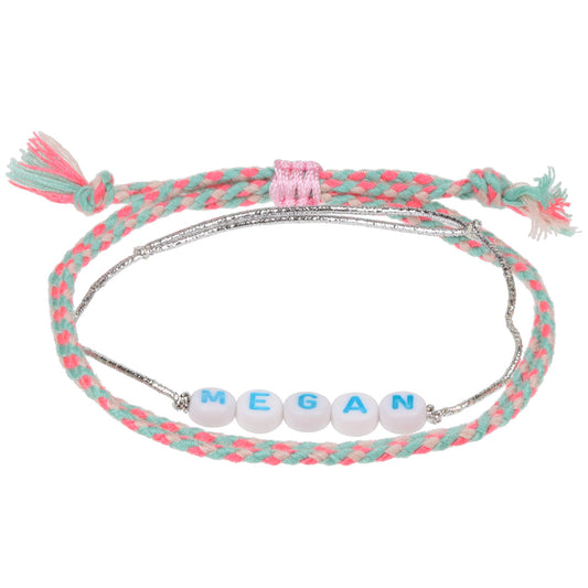 Girls Personalised Bracelet - Megan