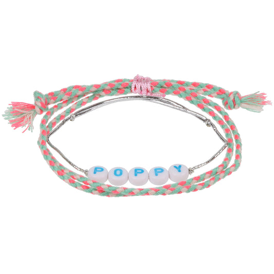 GP090 - Girls Personalised Bracelet - Poppy