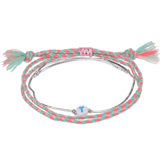 Girls Personalised Bracelet - T