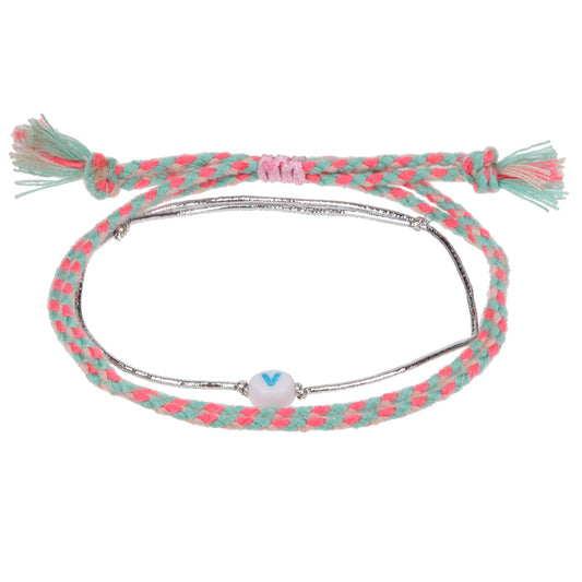 Girls Personalised Bracelet - V