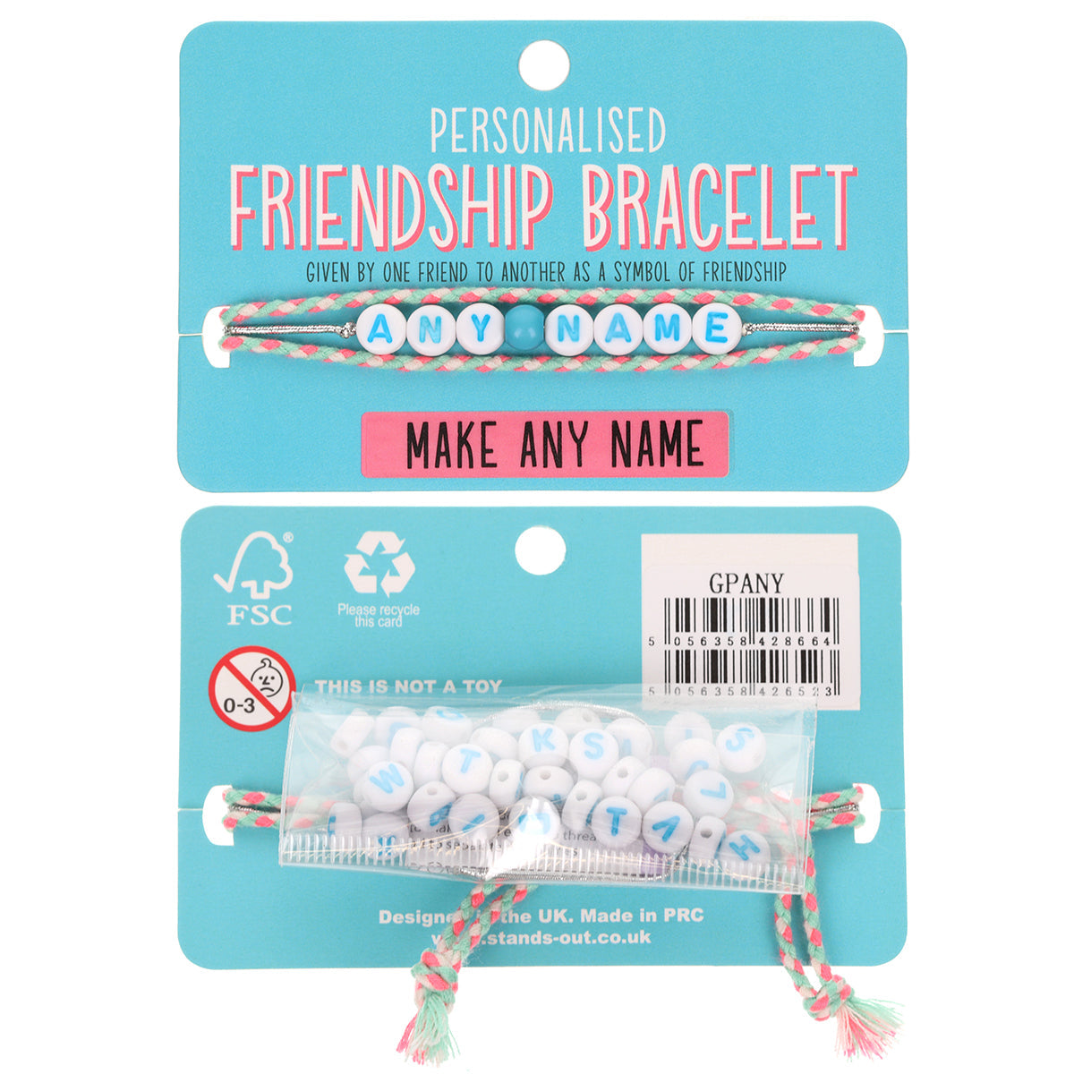 GPANY - Girls Personalised Bracelet - Make Any Name