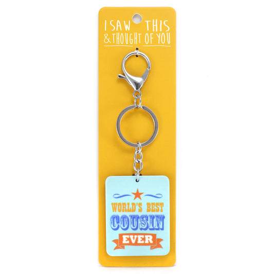 A KEYRING SAYING 'BEST COUSIN'