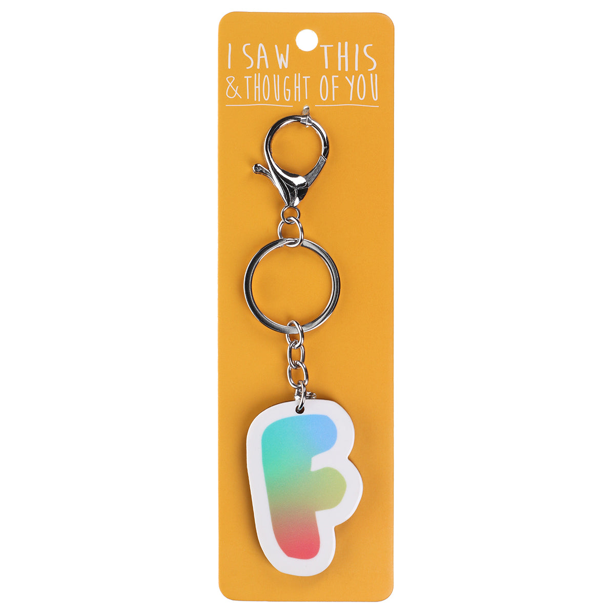 A KEYRING SAYING 'F'