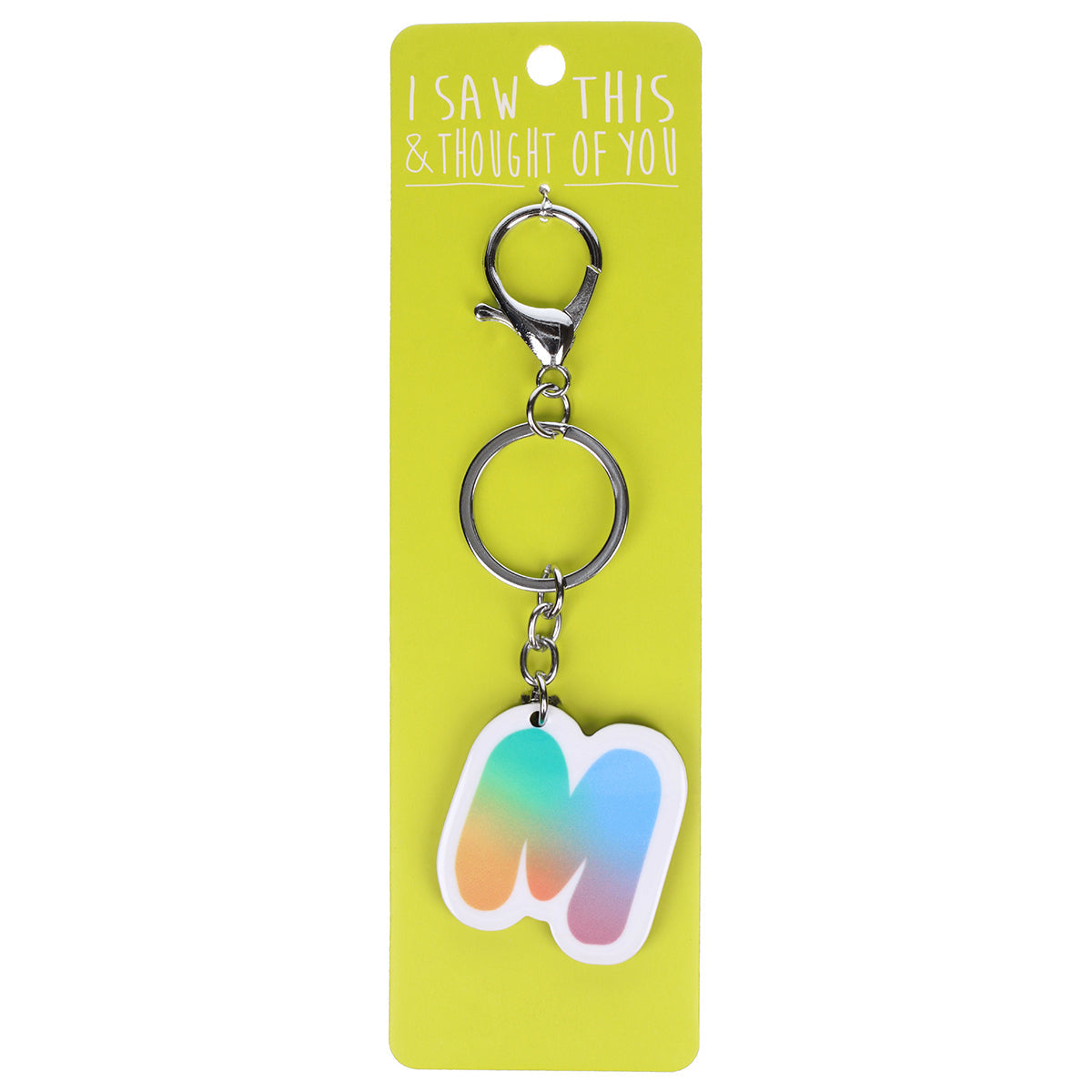 A KEYRING SAYING 'M'