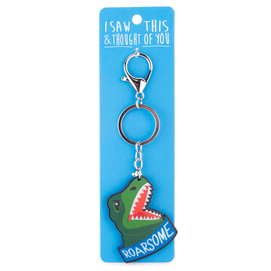A KEYRING SAYING 'ROARSOME'