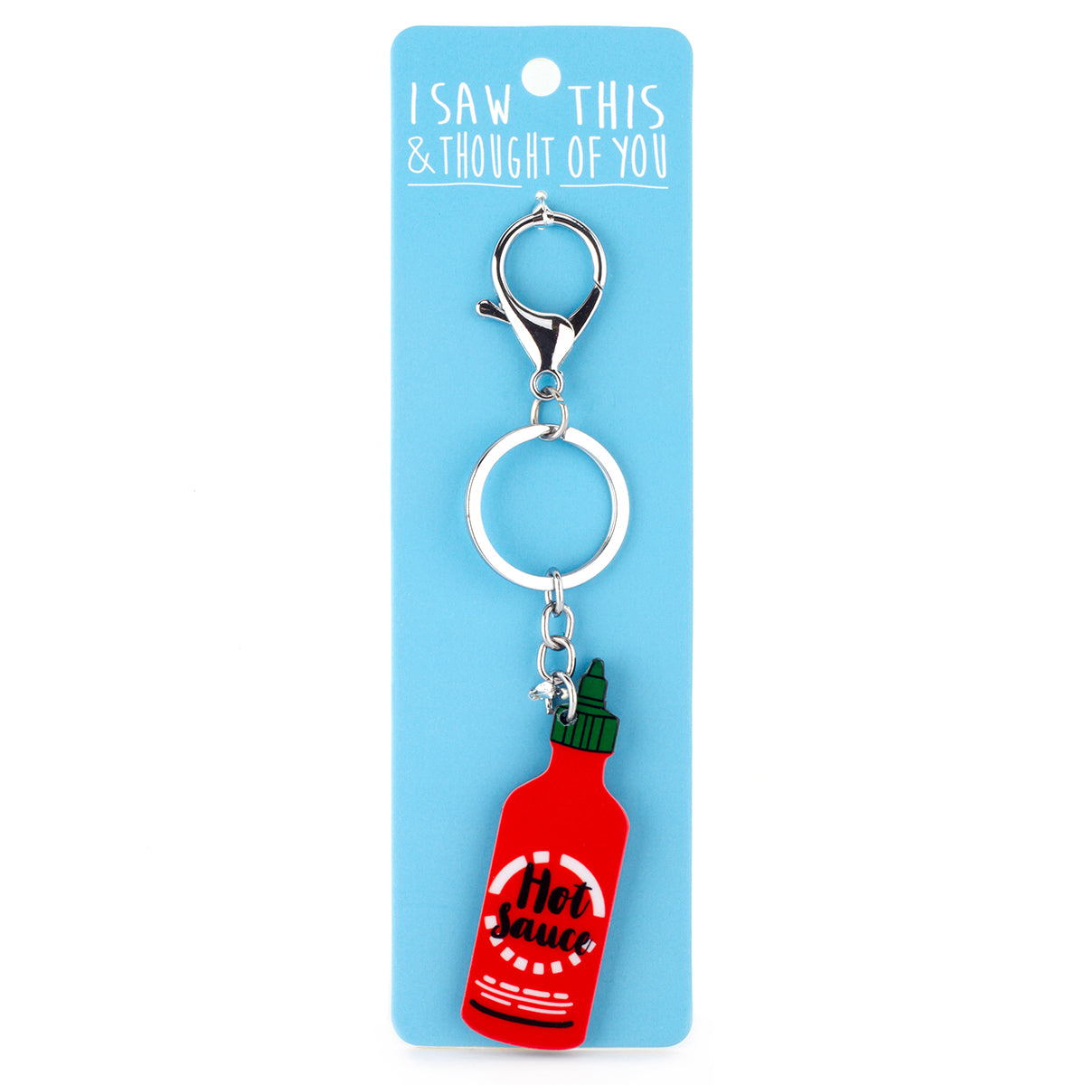 A KEYRING SAYING 'HOT SAUCE'