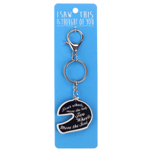 A KEYRING SAYING 'TWO WHEELS'
