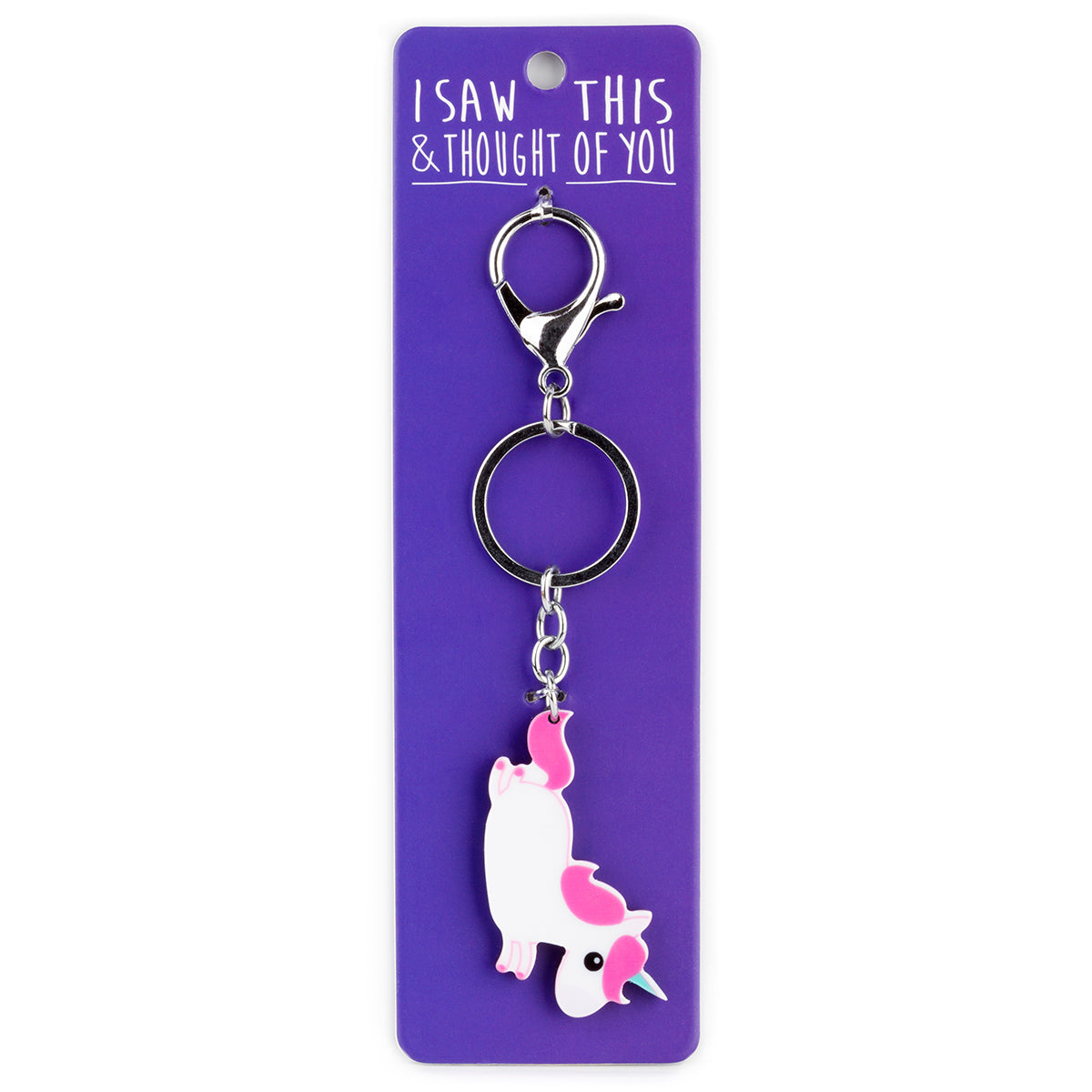 A KEYRING SAYING 'JUMPING UNICORN'