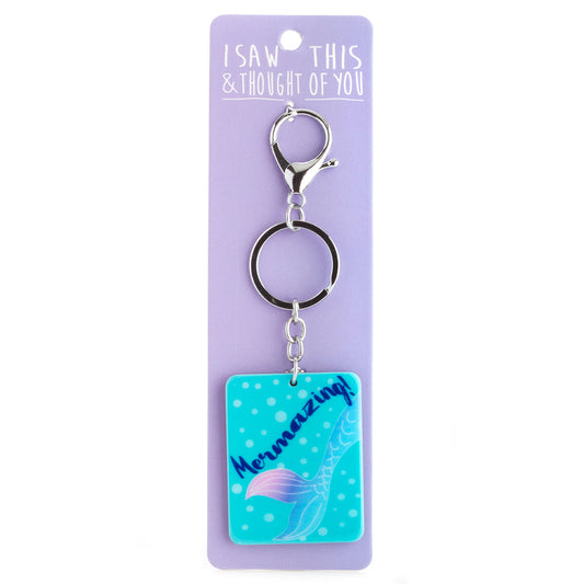 A KEYRING SAYING 'MERMAZING'
