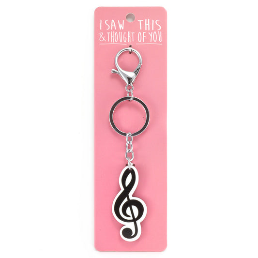A KEYRING SAYING 'TREBLE CLEF'
